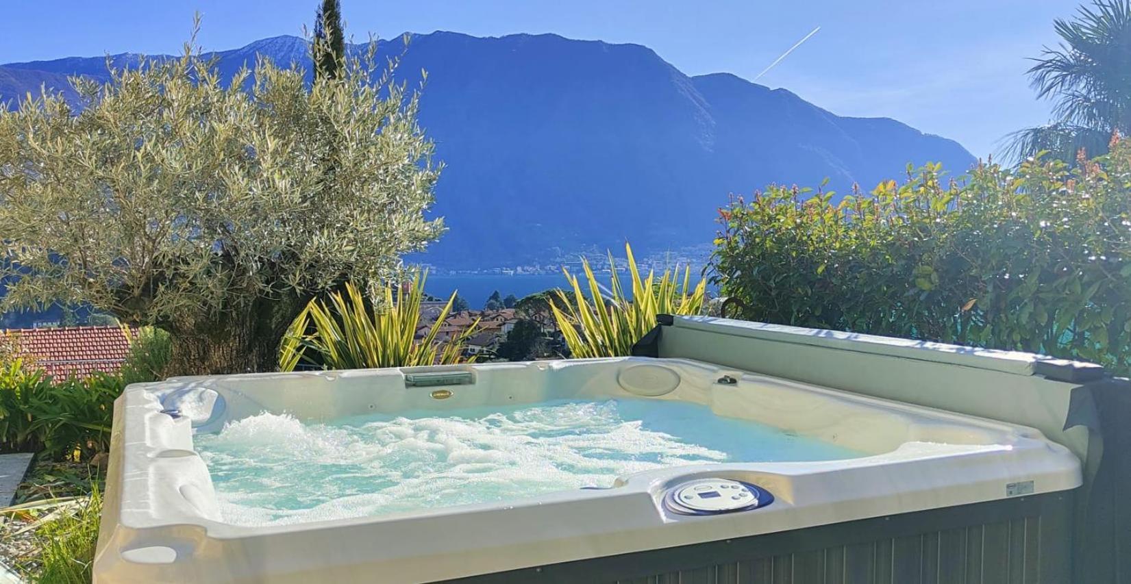 Magic Garden With Jacuzzi-Pool And Luxury Lake Como View Lenno Ngoại thất bức ảnh